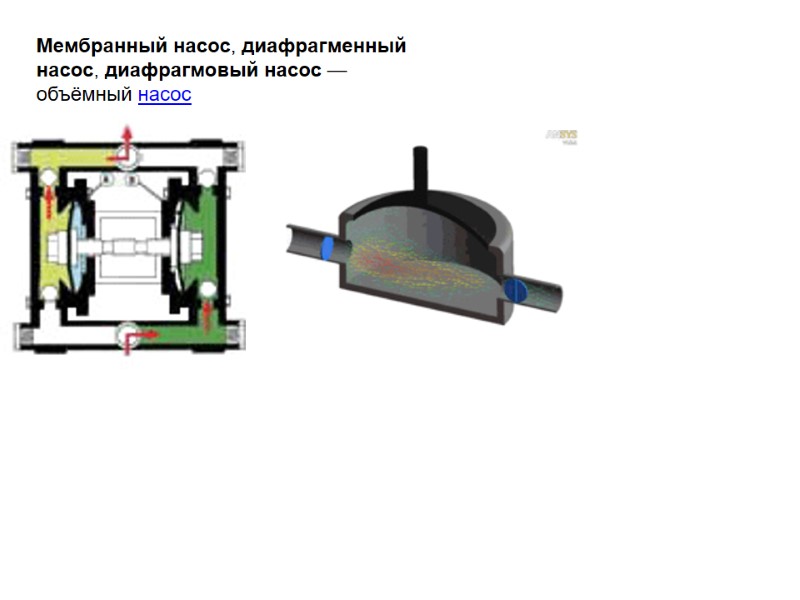 Мембранный насос, диафрагменный насос, диафрагмовый насос — объёмный насос